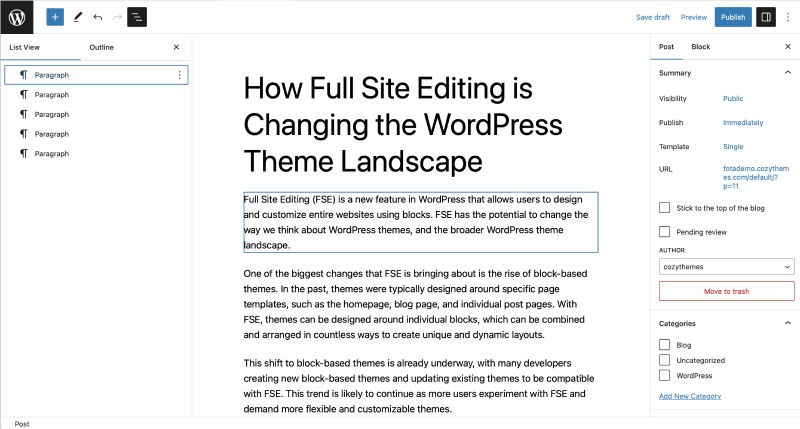 How Full Site Editing is Changing the WordPress Theme Landscape fse change